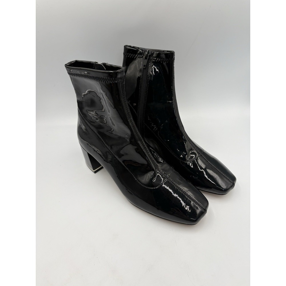 ALDO Lothellima Black Patent Ankle Boots Women US Size 7